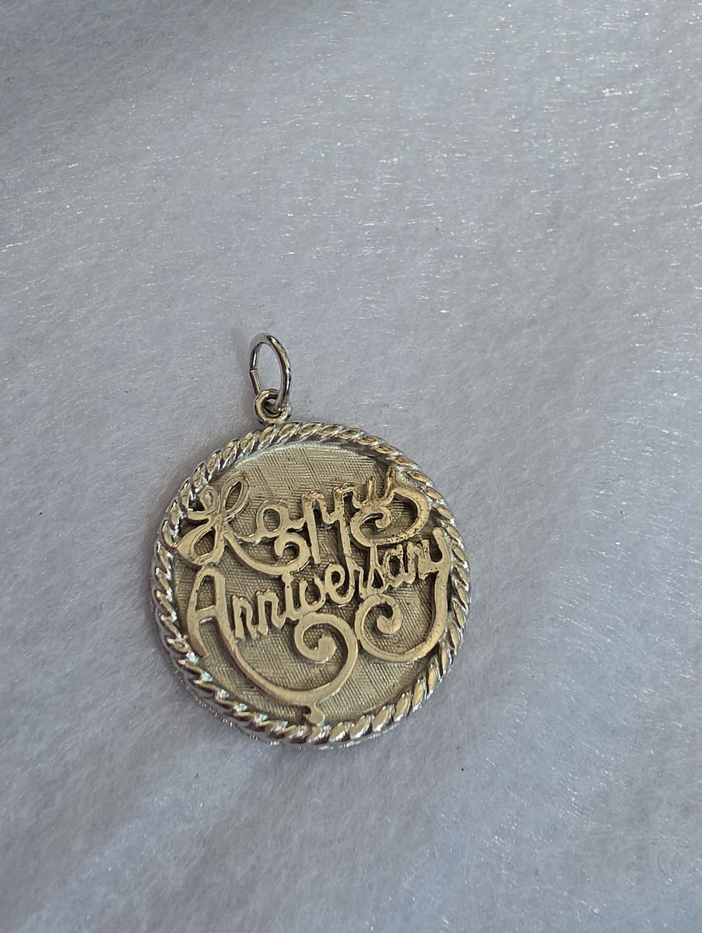 3/$100 Vintage Sterling Silver Happy Anniversary Pendant | 925 | Keepsake Charm